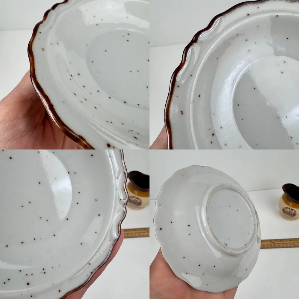 Vtg‎ Yosemite National Park Souvenir Brown Dip Creamer Pitcher Style w Bowl READ